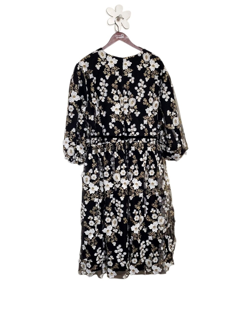JESSAKAE Black Holly Plus Floral Midi Dress Sz 3X - Picture 7 of 11